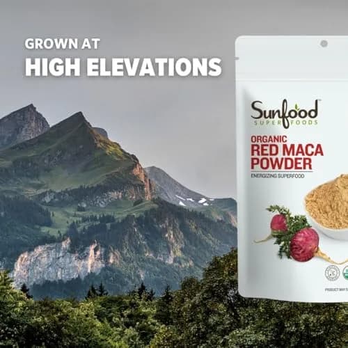 Sunfood Superfoods Red Maca Powder 8 oz | Organic, Vegan, Adaptogen for Energy & Hormonal Balance thumbnail 6