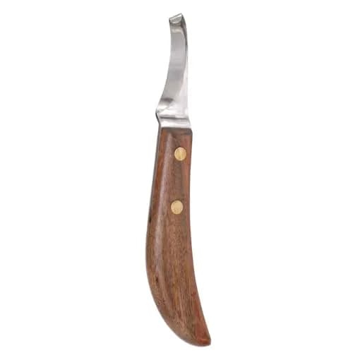 Tough 1 German Super Sharp Hoof Knife (Right), Brown | Stainless Steel, Sharp & Durable thumbnail 1