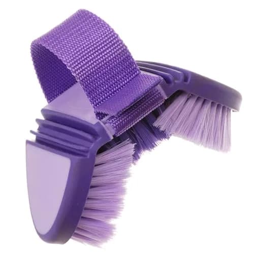 Tough 1 Great Grips Flex Finishing Brush - Purple/Light Purple | Flexible, Adjustable Horse Grooming Brush thumbnail 3