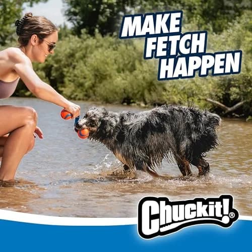 Chuckit! Ultra Duo Tug Dog Toy Medium 2.5in (6.4cm) Orange and Blue | Fetch and Tug-of-War for Dogs 20-60lbs thumbnail 5