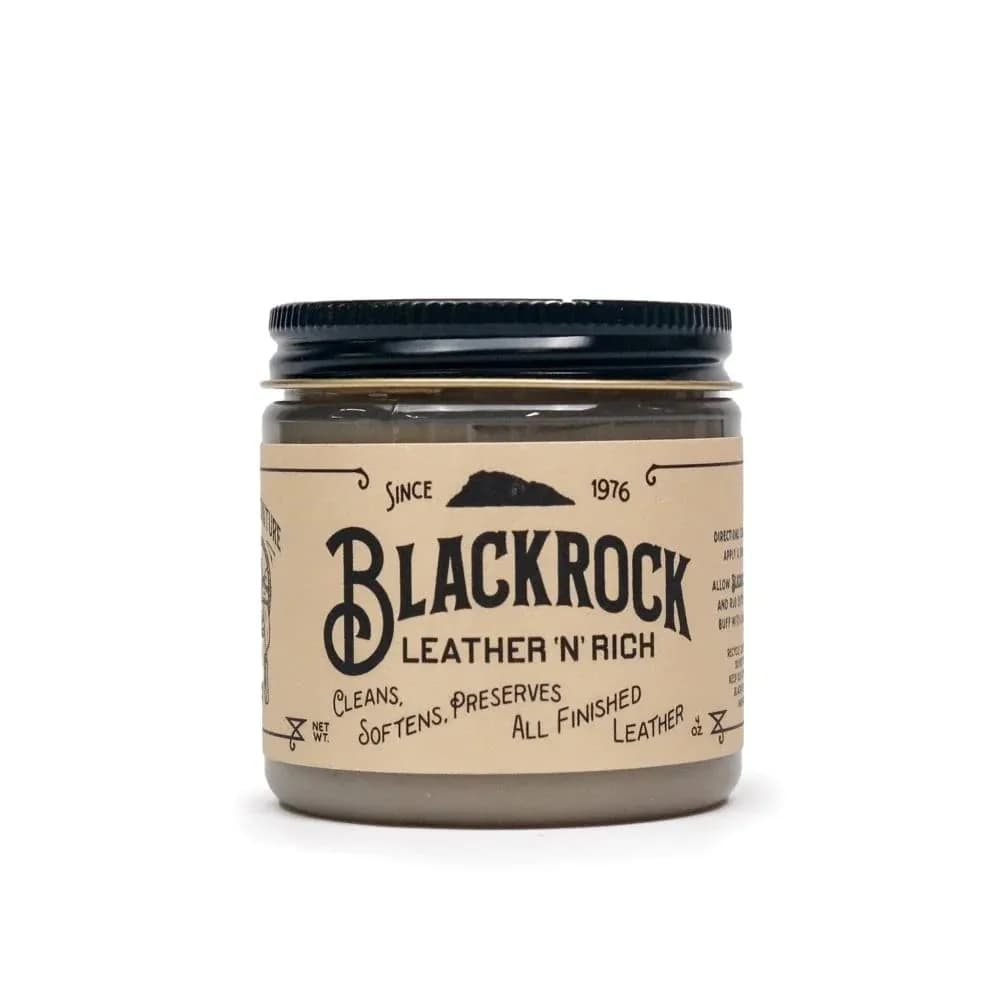 Blackrock Leather N Rich Leather Cleaner and Conditioner 4oz (118ml) | USA-Sourced Quality for Smooth Leathers — 4 Ounce