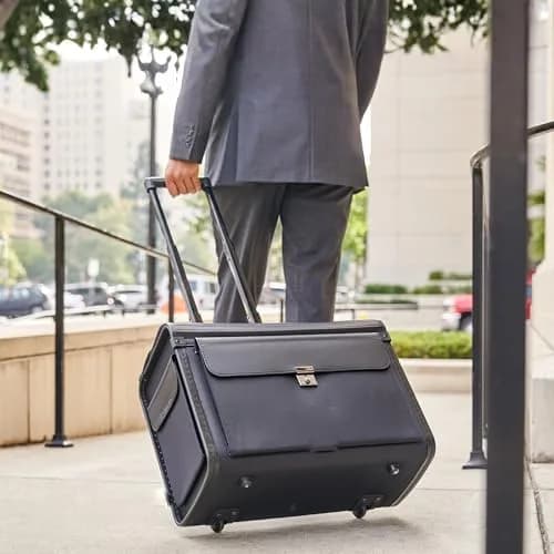 Alpine Swiss Rolling 17" Laptop Briefcase on Wheels Attache with TSA Approval, Black thumbnail 8