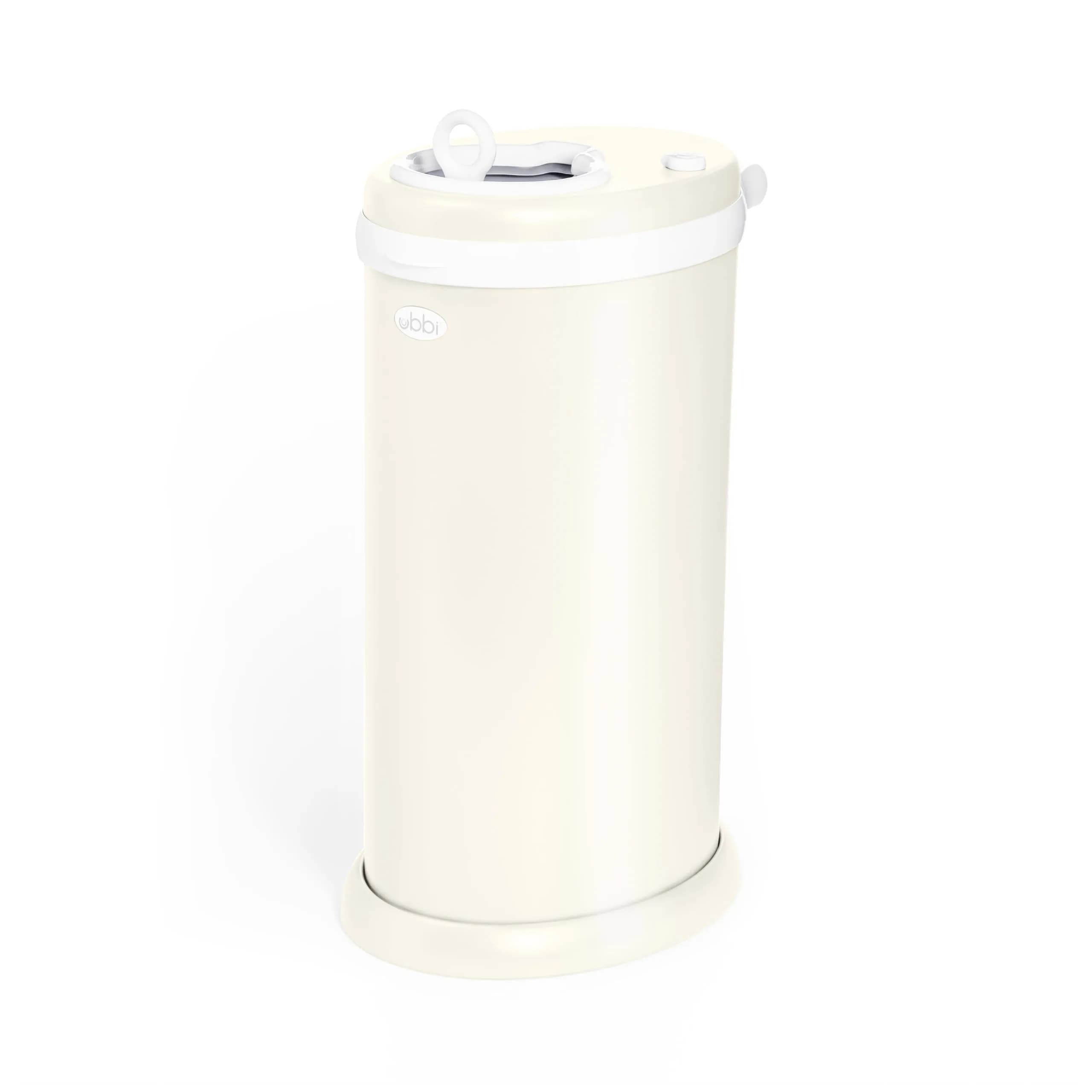 Ubbi Stainless Steel Diaper Pail Ivory | Odor-Locking, No Special Bags, Modern Nursery (70-120 chars) — Ivory