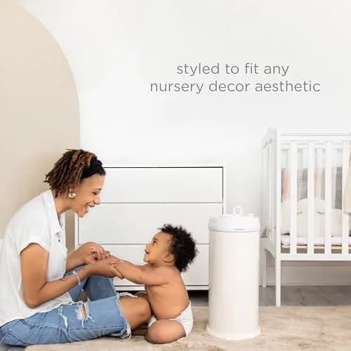 Ubbi Stainless Steel Diaper Pail Ivory | Odor-Locking, No Special Bags, Modern Nursery (70-120 chars) thumbnail 8