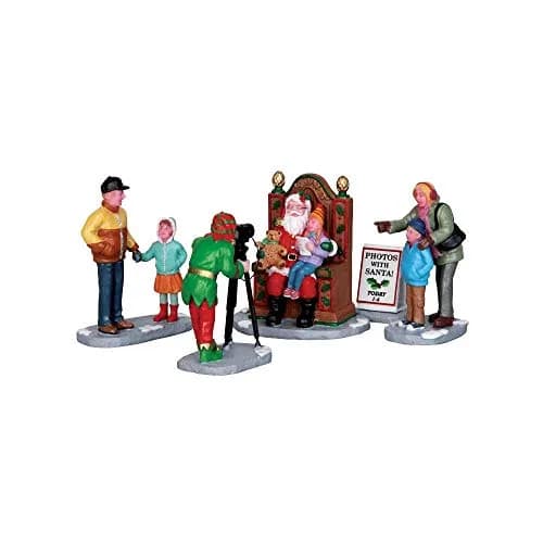 Lemax Photos With Santa Set of 5 Collectible Figurines 7.4 cm (2.9") | Christmas Village Décor thumbnail 2