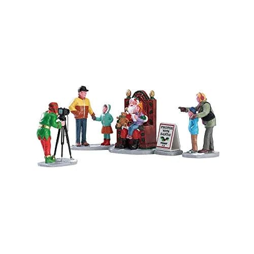 Lemax Photos With Santa Set of 5 Collectible Figurines 7.4 cm (2.9") | Christmas Village Décor thumbnail 3