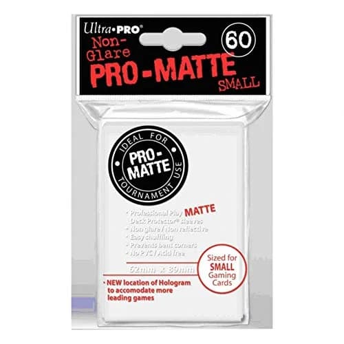 Ultra Pro PRO-Matte Small Deck Protector Sleeves for Yu-Gi-Oh and Cardfight Vanguard - White (60 ct.) | Non-glare archival-safe sleeves thumbnail 1