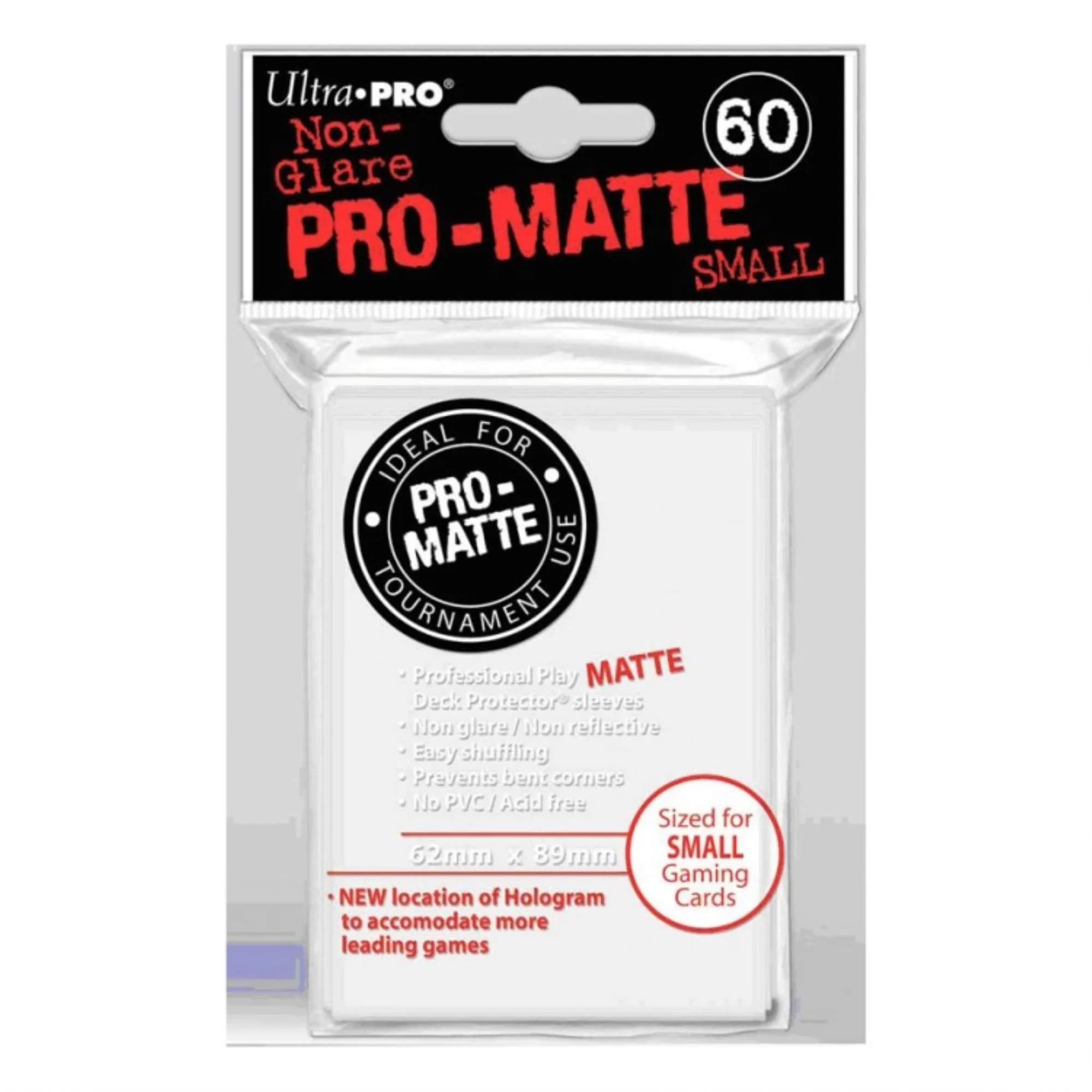 Ultra Pro PRO-Matte Small Deck Protector Sleeves for Yu-Gi-Oh and Cardfight Vanguard - White (60 ct.) | Non-glare archival-safe sleeves - main product image