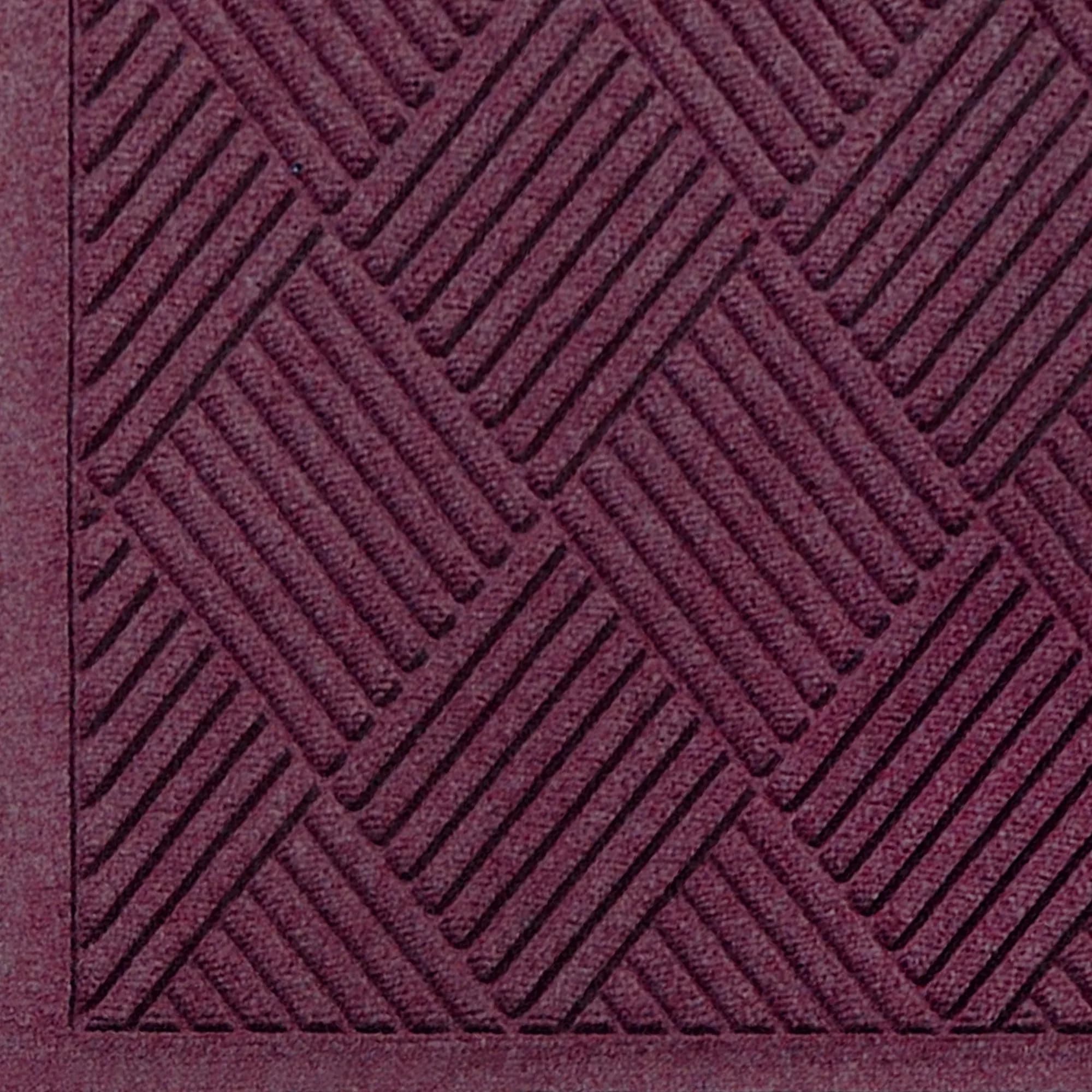 M+A Matting WaterHog Diamond Commercial-Grade Entrance Mat 3' x 5' Bordeaux | Indoor/Outdoor, Quick Drying, Stain Resistant — Bordeaux