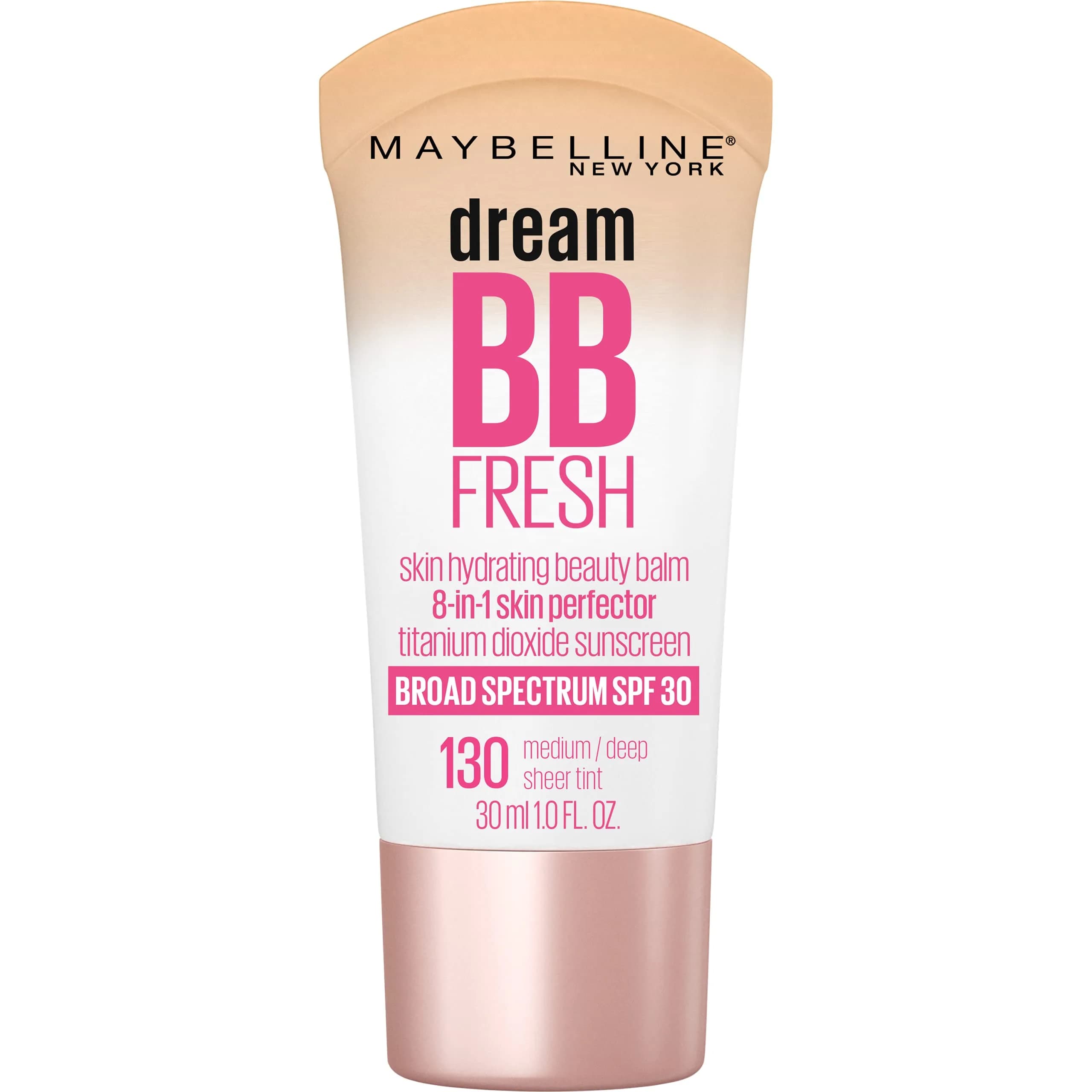 Maybelline Dream Fresh BB Cream SPF 30 Medium/Deep 29.57ml (1 Fl Oz) | Hydrates, Protects, and Perfects Skin - main product image