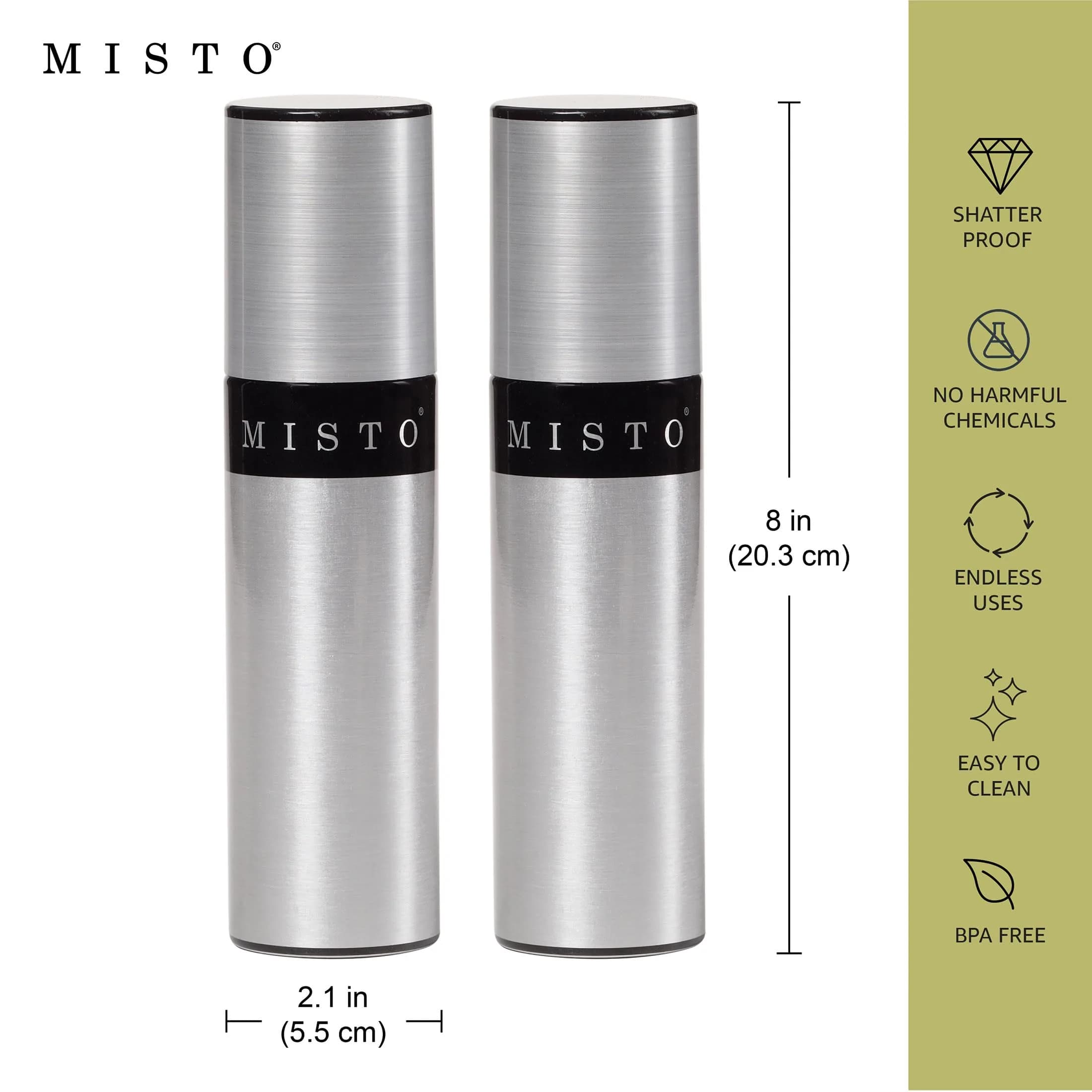 Misto Gourmet Olive Oil Sprayer Set of 2 Aluminum Bottles, 95ml (3.2 fl oz) Each | Even Mist for Healthy Cooking - view 5