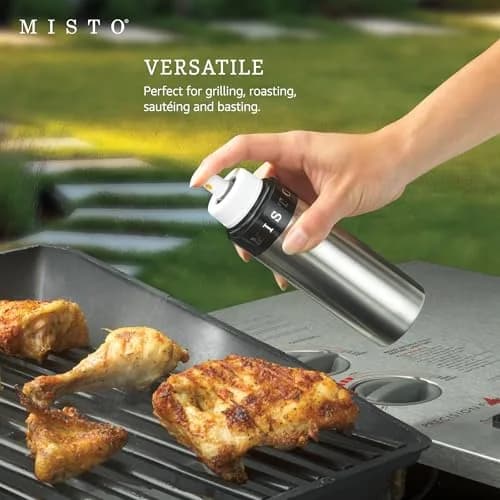 Misto Gourmet Olive Oil Sprayer Set of 2 Aluminum Bottles, 95ml (3.2 fl oz) Each | Even Mist for Healthy Cooking thumbnail 6