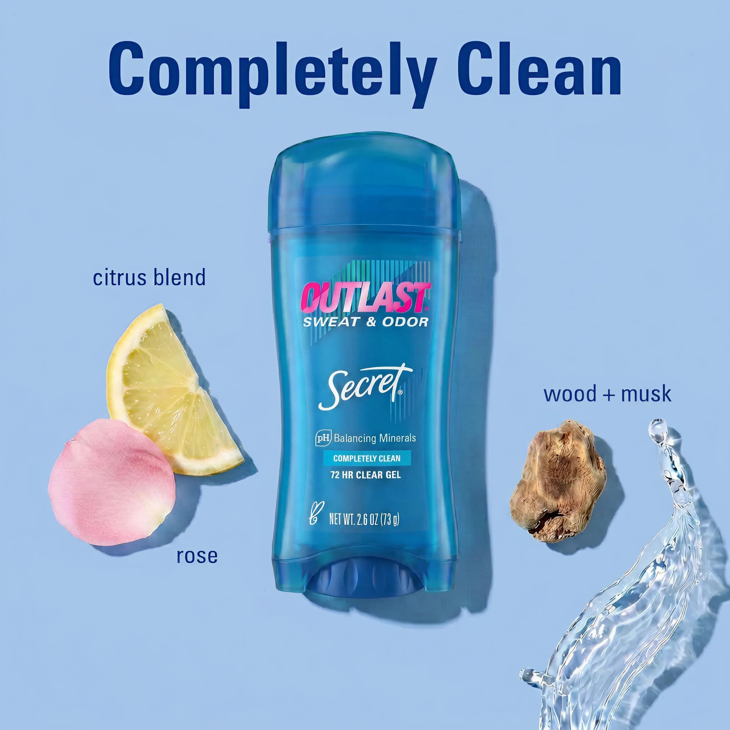 Secret Outlast Clear Gel Antiperspirant Deodorant for Women 5.2 oz (2.6 oz x 2) | 72-Hour Sweat & Odor Protection - view 7
