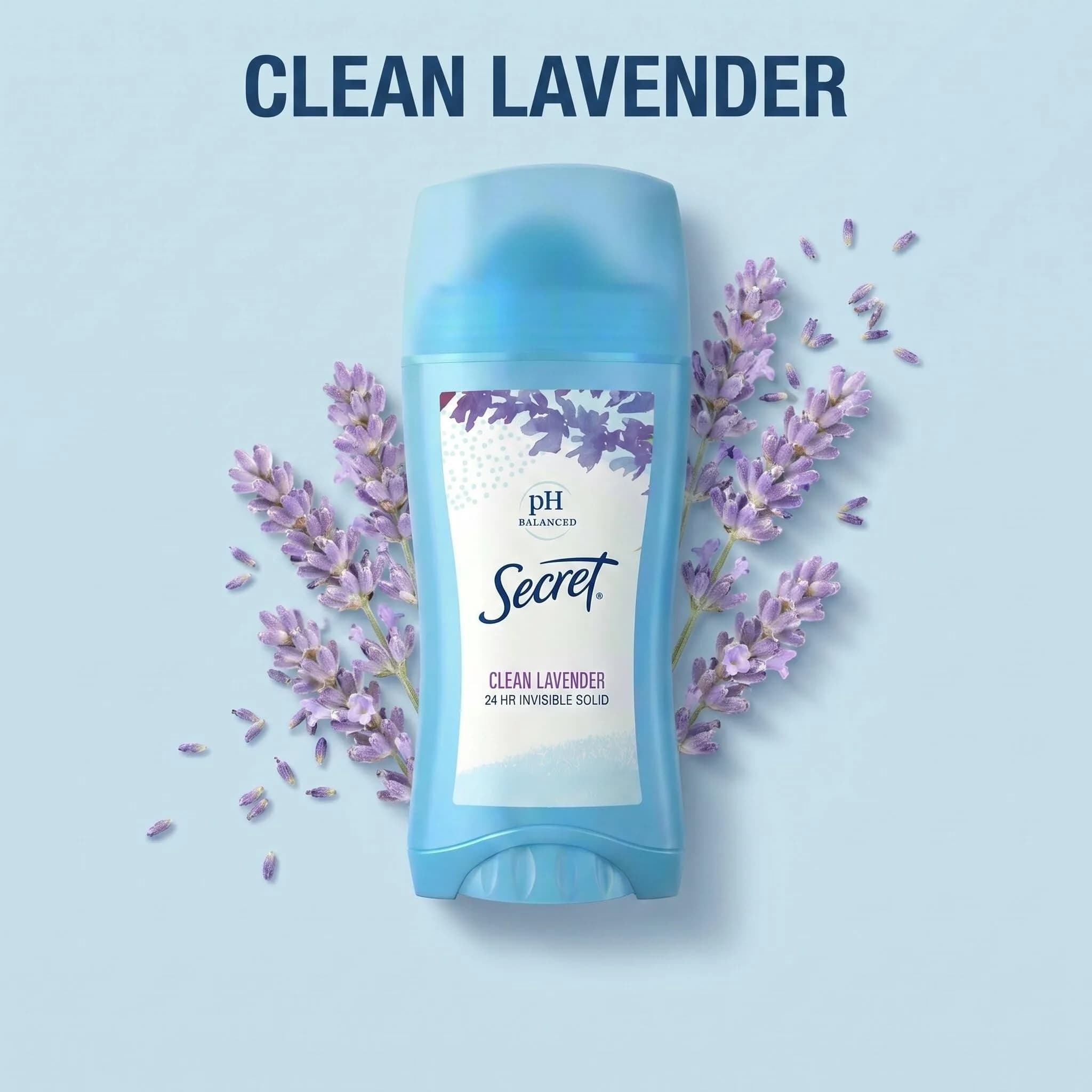Secret Invisible Solid Clean Lavender Antiperspirant & Deodorant for Women, 5.2 oz (2.6 oz x 2) | 24hr Sweat & Odor Protection - view 7