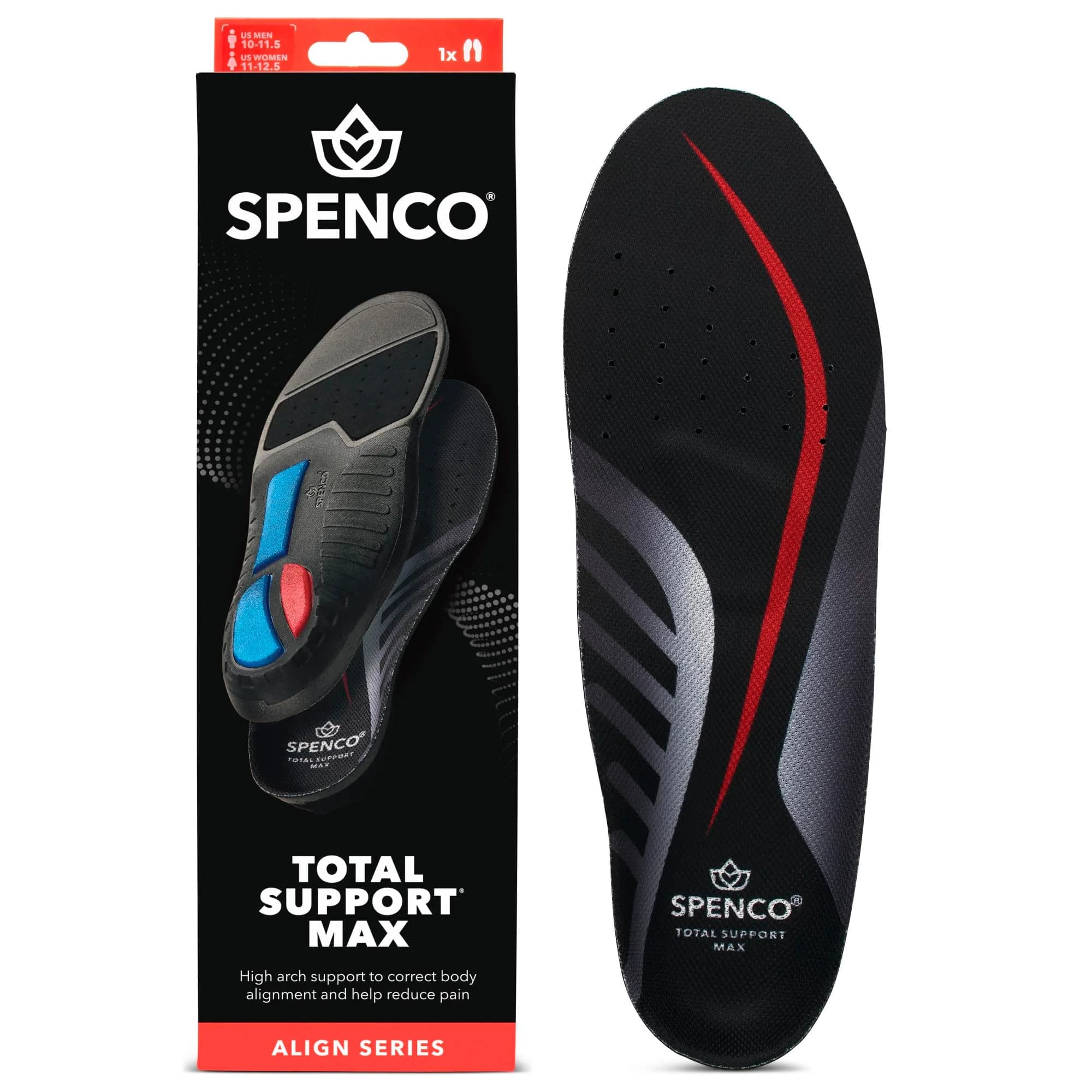 Spenco Total Support Max Shoe Insoles | Orthotic Arch Support for Over-Pronation & Shock Absorption (70-120 chars)