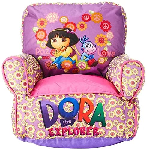 Nickelodeon Dora the Explorer Bean Bag Sofa Chair, Purple | Kid-Friendly, Lightweight Lounge Seat thumbnail 2