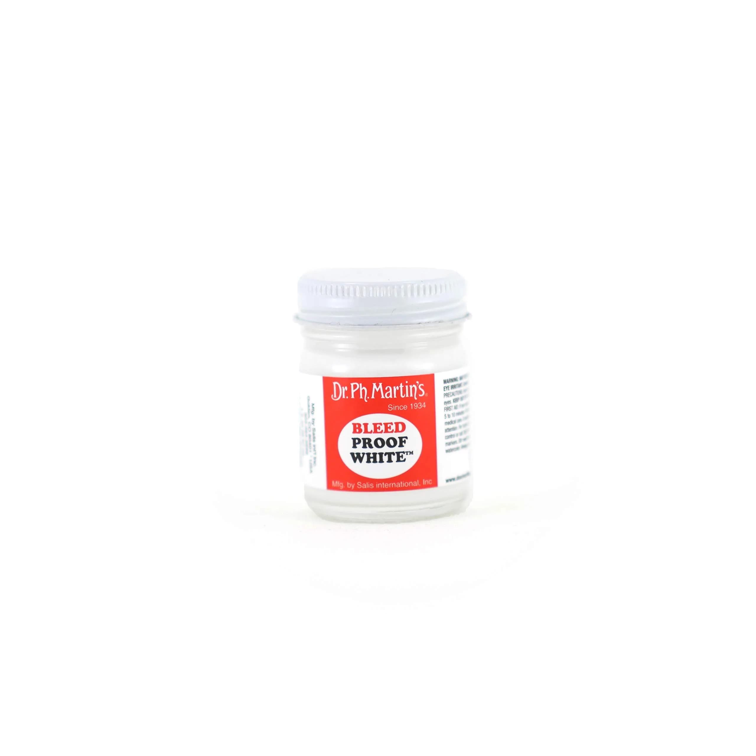 Dr. Ph. Martin's Bleed Proof White 1.0 oz Watercolor Paint | Opaque, Bleedproof, USA Made