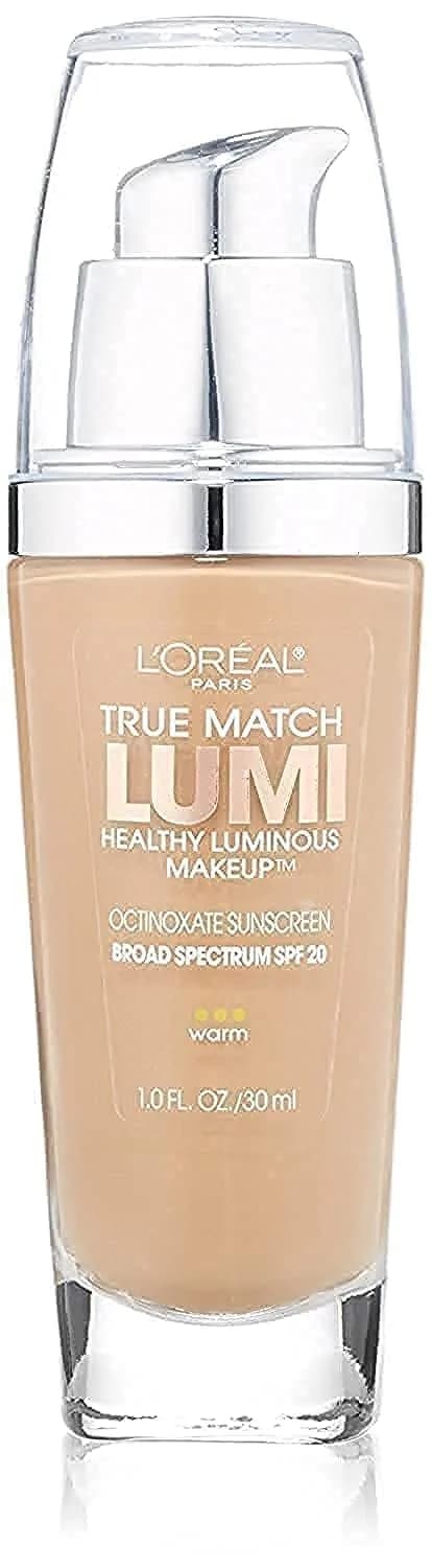 L'Oreal Paris True Match Lumi Healthy Luminous Makeup Creamy Natural 25ml (0.811 Fl Oz) Pack of 2 | Luminous Finish for All Skin Types — W6 Sun Beige