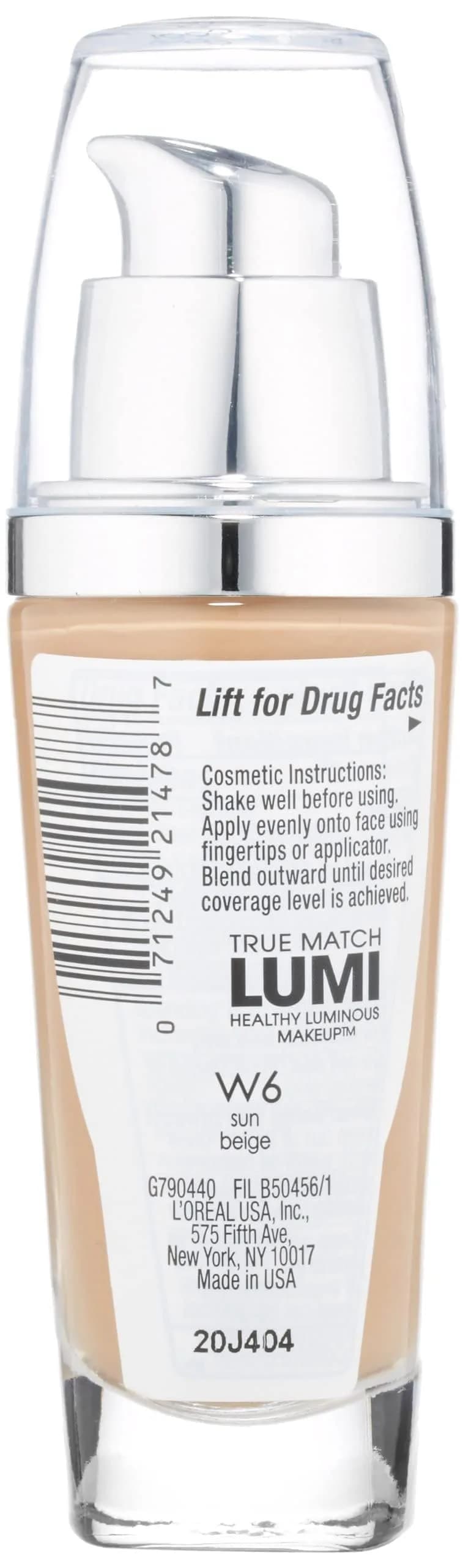 L'Oreal Paris True Match Lumi Healthy Luminous Makeup Creamy Natural 25ml (0.811 Fl Oz) Pack of 2 | Luminous Finish for All Skin Types - view 2