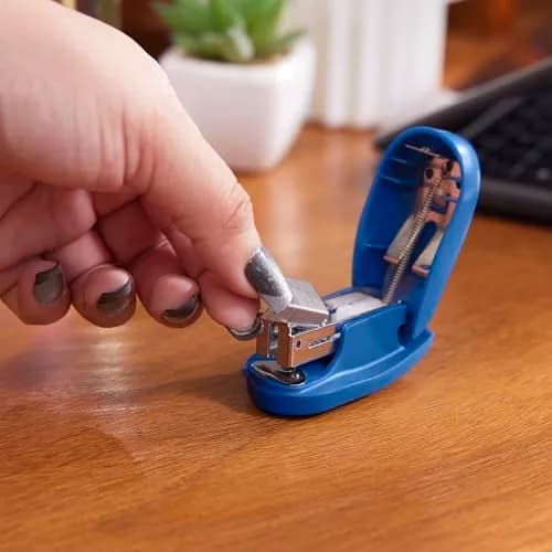 Swingline Mini Stapler 12 Sheet Capacity Blue | Compact Desk Stapler with Staples & Remover thumbnail 4
