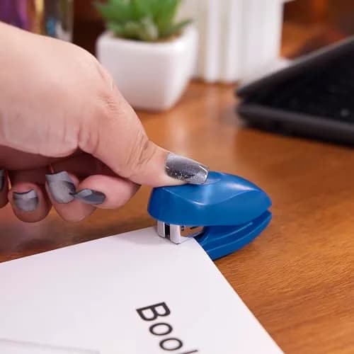 Swingline Mini Stapler 12 Sheet Capacity Blue | Compact Desk Stapler with Staples & Remover thumbnail 3