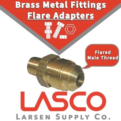 LASCO 17-4833 Brass Adapter 3/8-Inch Flare & 1/2-Inch Male Pipe Thread | Durable Plumbing Fitting thumbnail 4