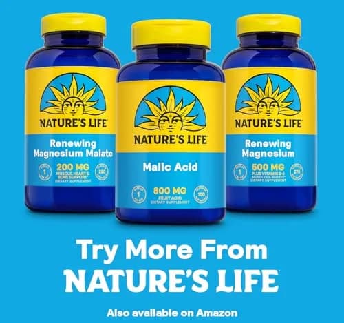 Nature's Life Malic Acid 800 mg | Chelating Agent Supports Energy & Muscle Comfort | No Gluten, Non-GMO | 100 Count thumbnail 6