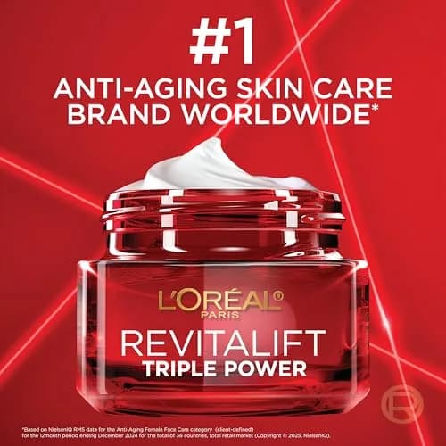 L'Oreal Paris Revitalift Triple Power Anti-Aging Face Moisturizer, 1.7 Oz | Reduces Wrinkles, Firms & Brightens Skin thumbnail 7