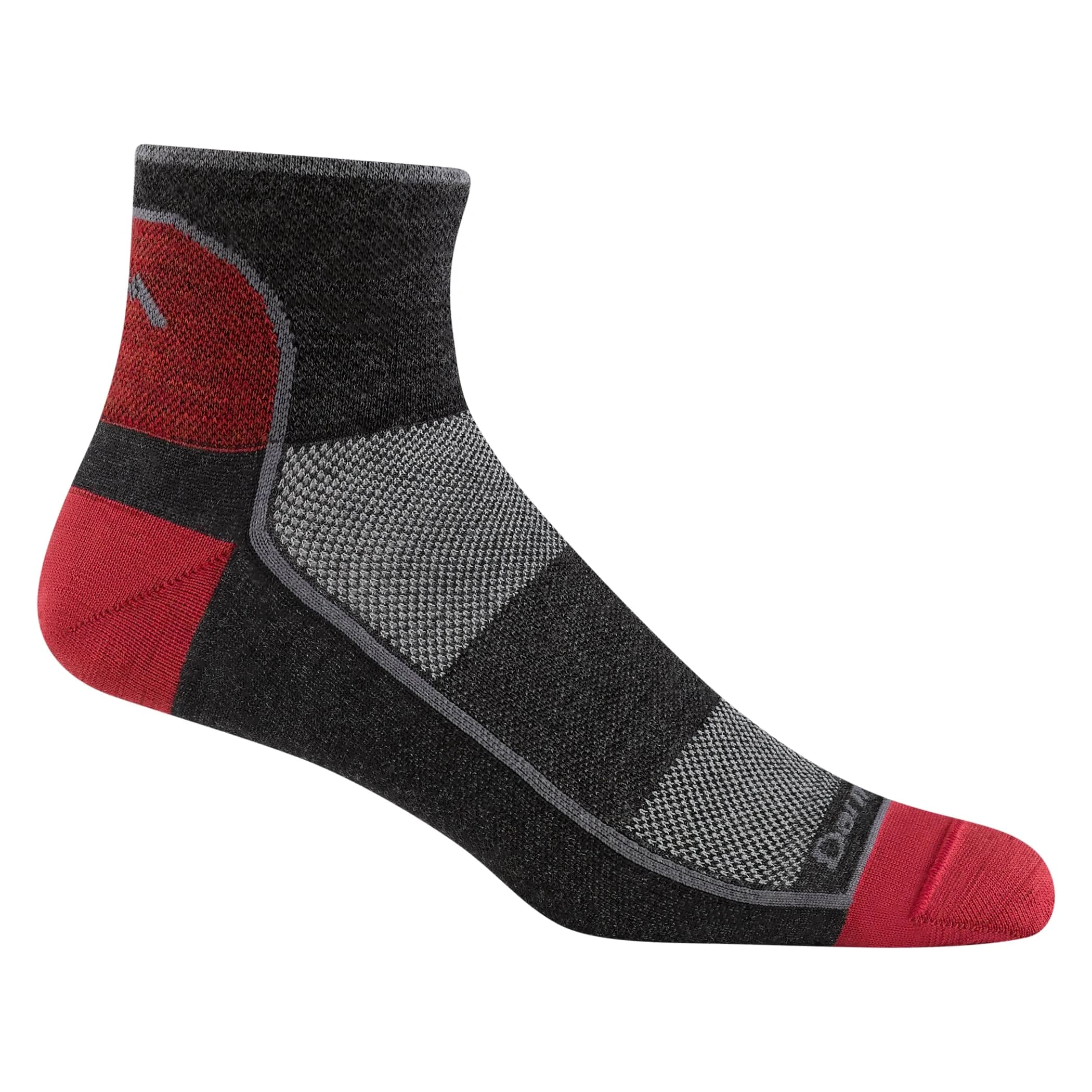 Darn Tough Vermont Men's Quarter Lightweight Running Sock (Style 1715) - DTV, Small — Team Dtv / Large