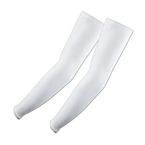 The Elixir Deco Compression Arm Sleeves for Sports, Volleyball, Golf, Football, Cooling & Breathable UV Sun Protection, Seamless Snug Fit, Sun-Blocking Tattoo Coverage, 1 Pair (White, One Size) thumbnail 1