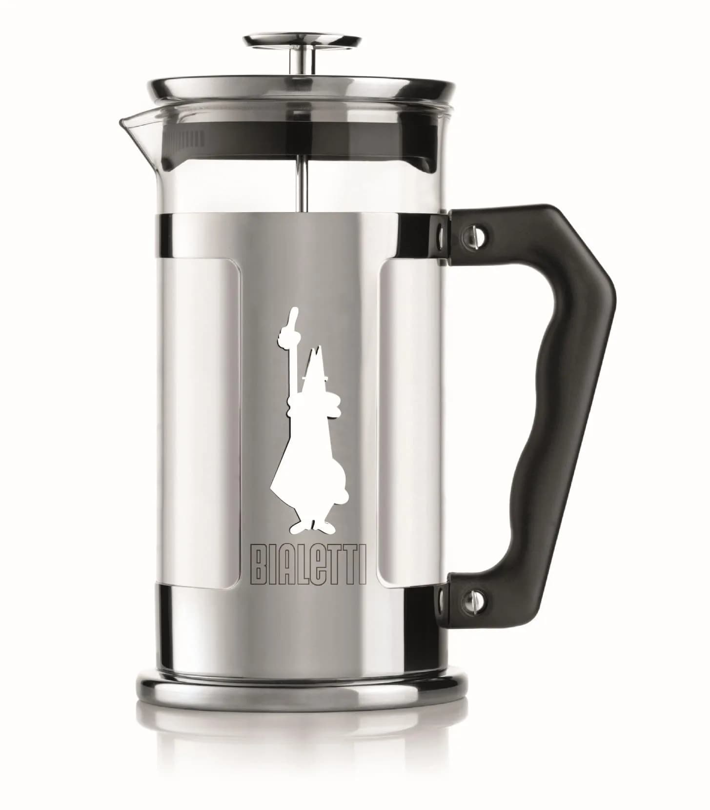 Bialetti Preziosa French Press Coffee Maker 1L (34oz) | Stainless Steel & Borosilicate Glass — Preziosa Stainless Steel
