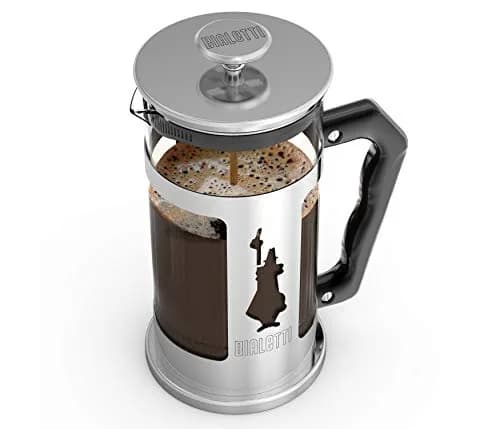 Bialetti Preziosa Stainless Steel 3-Cup French Press Coffee Maker 350ml (12 Fl Oz) | Brew Rich Coffee with Fine Mesh Filter thumbnail 3