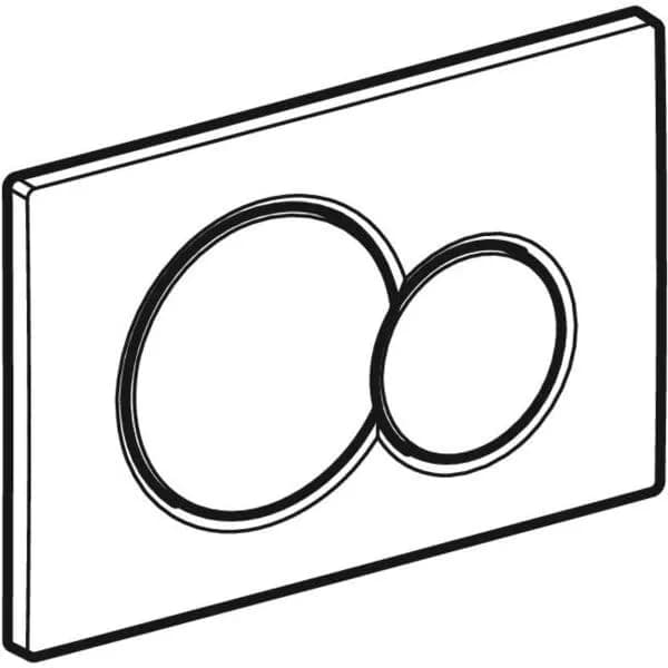 Geberit Samba Dual Flush Actuator Plate Chrome | For Concealed Tanks UP300/UP320/UP720 thumbnail 3