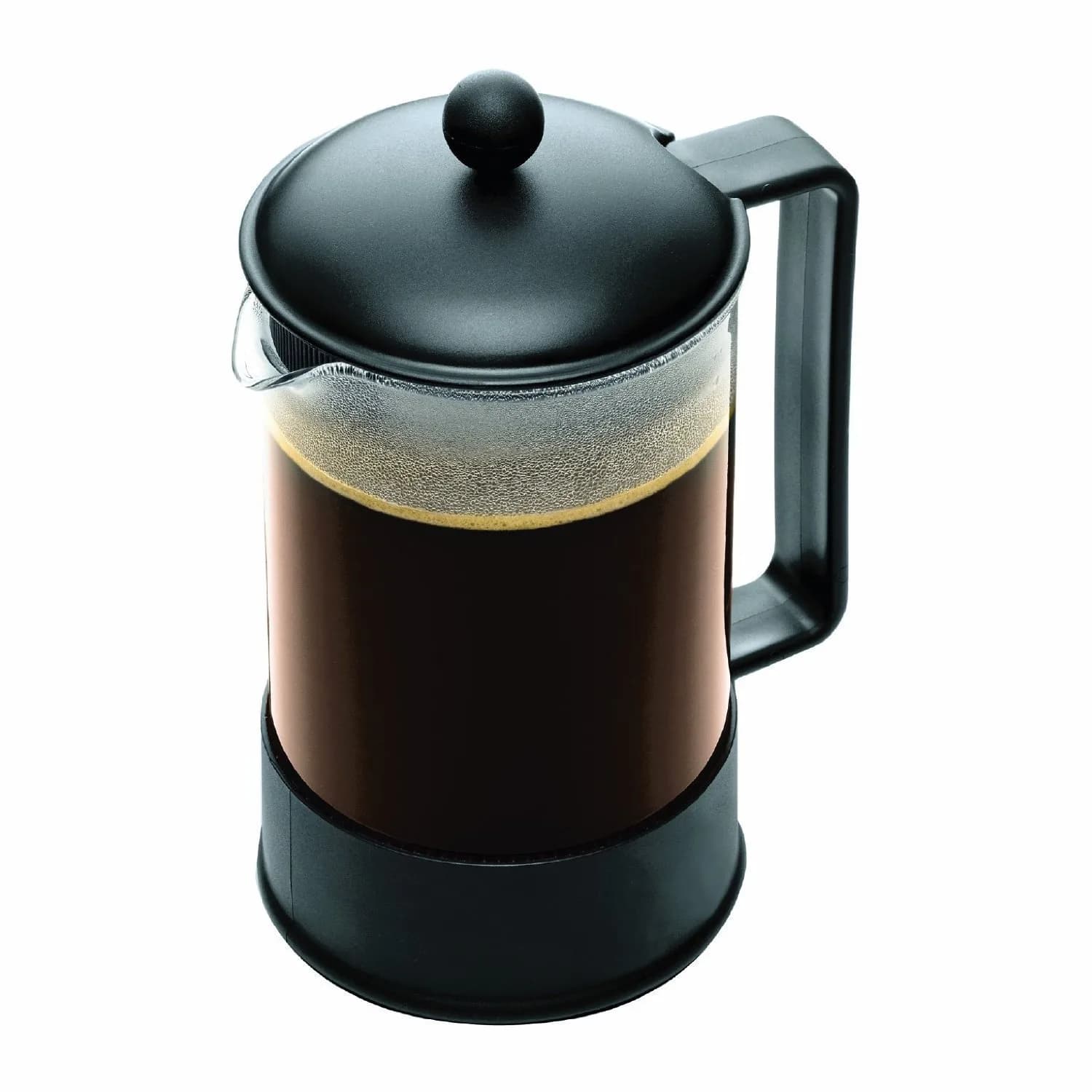 Bodum Brazil French Press Coffee Maker 1.5L (51oz) | Classic Black Glass & Stainless Steel - main product image
