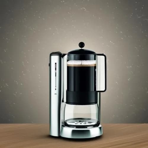 Bodum Brazil French Press Coffee Maker 1.5L (51oz) | Classic Black Glass & Stainless Steel thumbnail 3