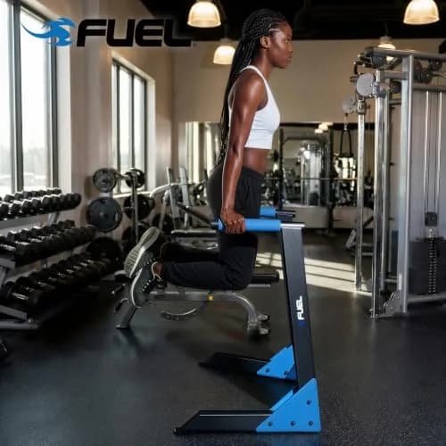 Fuel Pureformance Deluxe Dip Station with Olympic Rings | Heavy-Duty Steel Bodyweight Trainer (29.92" x 24.8" x 38.58") thumbnail 6