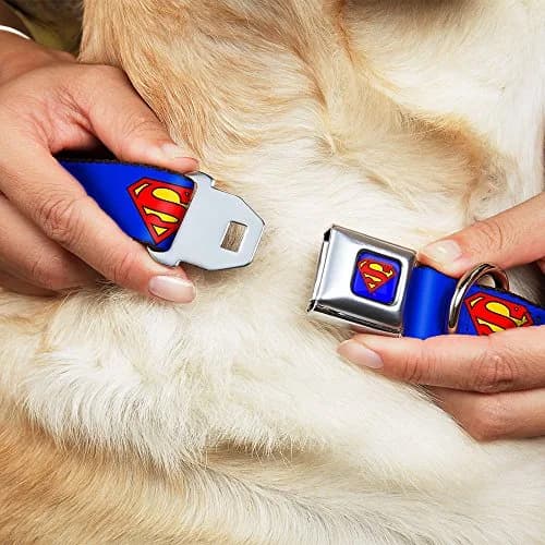 Buckle-Down Superman Seatbelt Dog Collar 15-26" | Vibrant DC Comics Artwork, Made in USA thumbnail 8