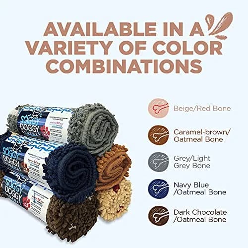 Soggy Doggy Slopmat Dog Food & Water Mat Beige 18x24 Inches (45x61 cm) | Microfiber Chenille for Messy Drinkers thumbnail 8