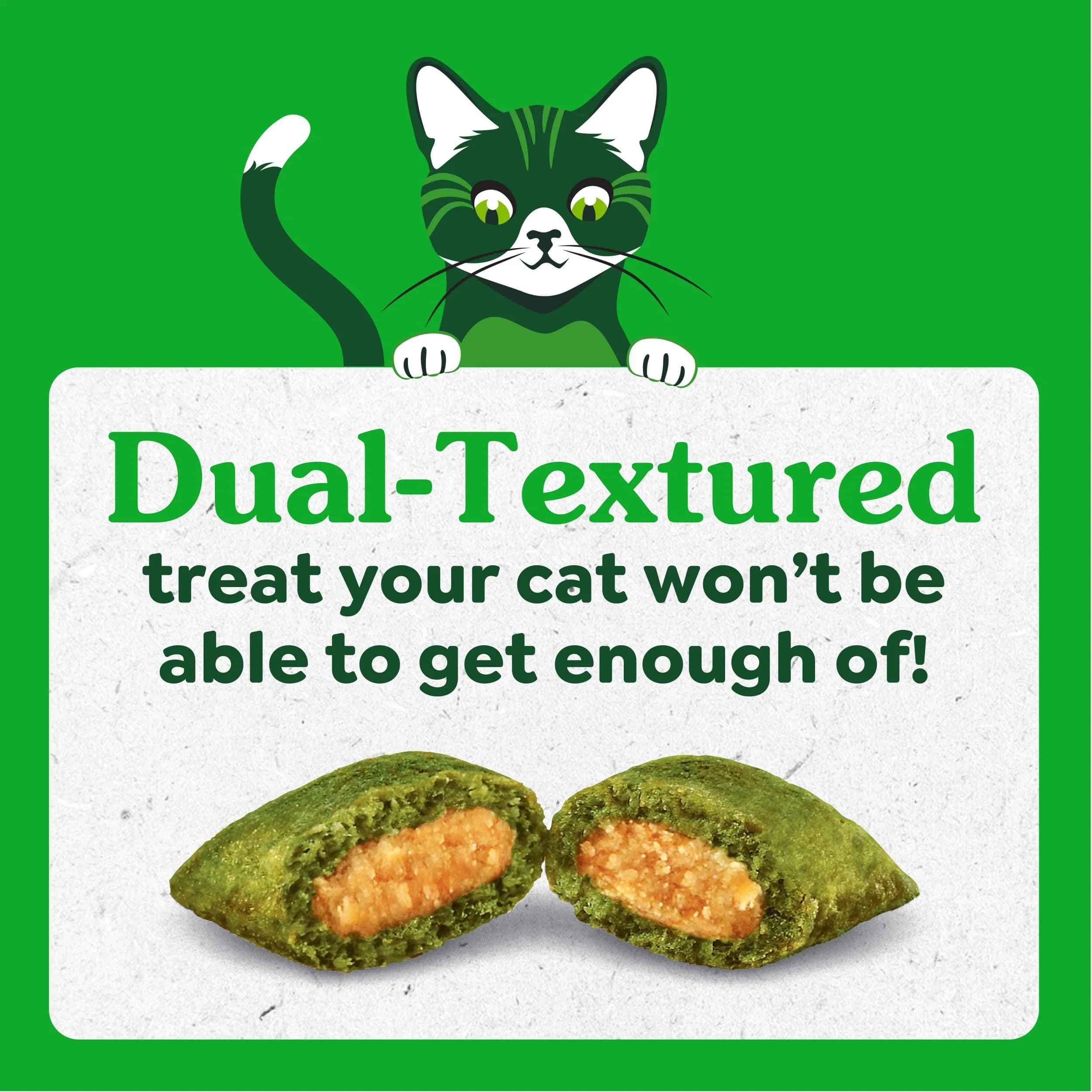 Greenies Feline Smartbites Skin & Fur Health Cat Treats, Chicken, 2.1 oz (60 g) | Vet-Designed for Healthy Skin & Fur - view 4