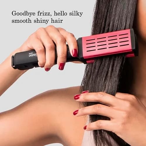 Diane Ceramic Double-Sided Straightening Hair Brush with Nylon Bristles | 9 in 1 Styling Tool for Smooth, Shiny Hair thumbnail 2