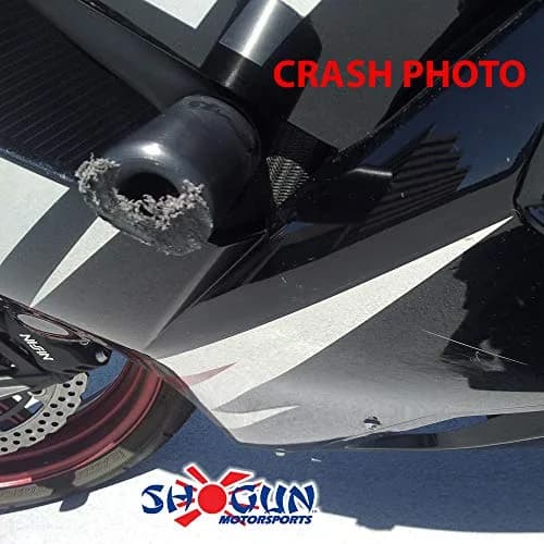 Shogun Motorsports Kaw ZX6 ZX6R ZX6RR ZX636 2007 2008 Black No Cut Frame Sliders | Premium USA Quality thumbnail 2