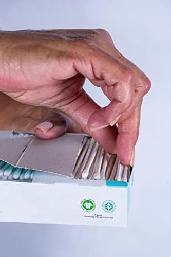 Organyc 100% Certified Organic Cotton Swabs - 200 Count, White | GOTS Certified, Hypoallergenic, Sustainable thumbnail 4