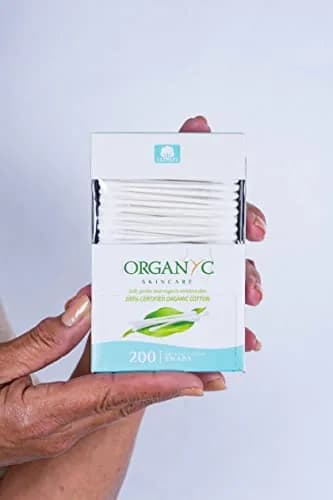 Organyc 100% Certified Organic Cotton Swabs - 200 Count, White | GOTS Certified, Hypoallergenic, Sustainable thumbnail 3