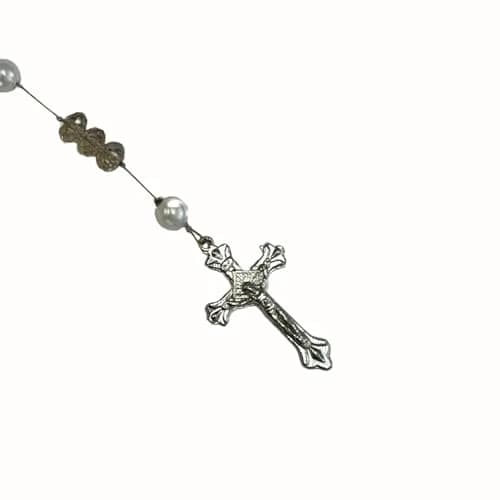 Linpeng Rosary Prayer Necklace Making Supplies Kit, Smoky Brown | First Communion Gift, Religious Beading Kit thumbnail 5