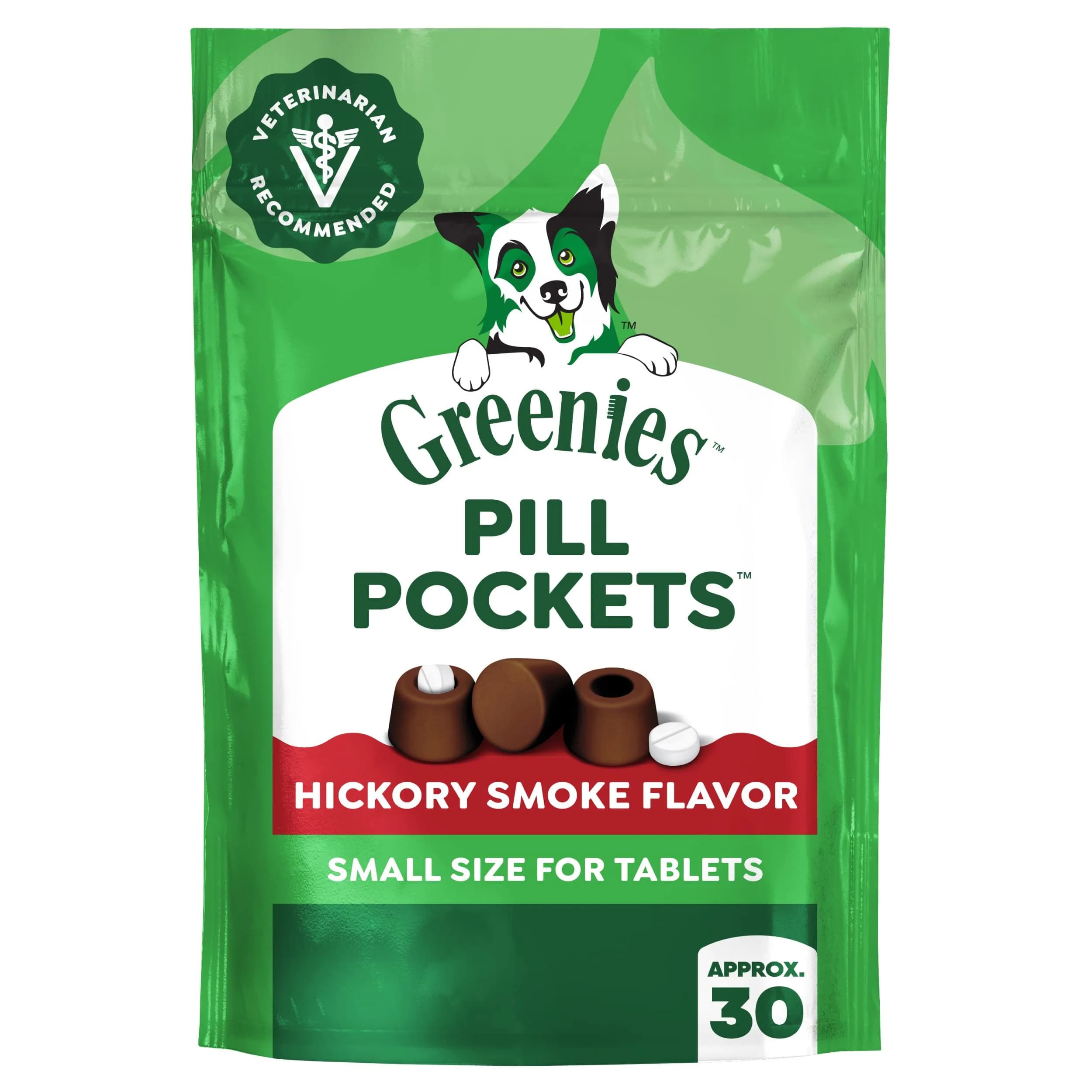 Greenies Pill Pockets Small Size Dog Treats Hickory Smoke Flavor 3.2 oz (90.7 g) | Vet-Recommended for Hiding Pills