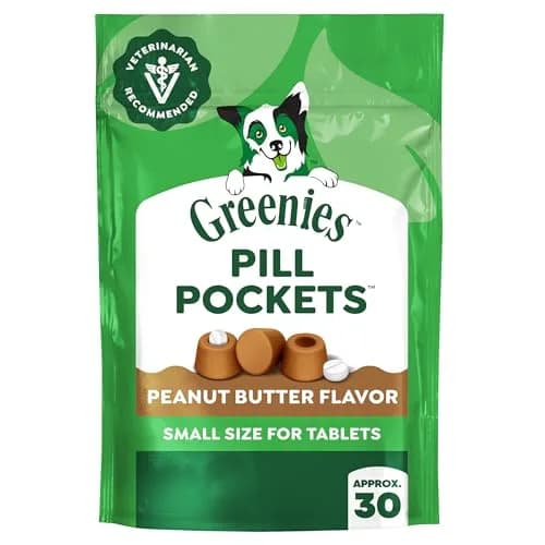 Greenies Peanut Butter Pill Pockets Small Size Dog Treats 30 Count (1.5 oz) | Vet-Recommended for Small Dogs — Peanut Butter
