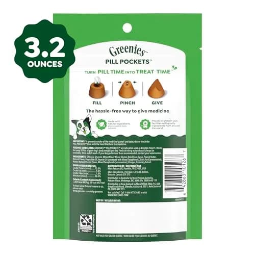Greenies Peanut Butter Pill Pockets Small Size Dog Treats 30 Count (1.5 oz) | Vet-Recommended for Small Dogs thumbnail 9
