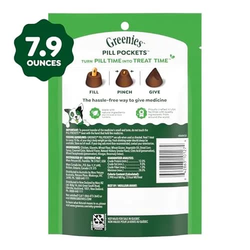 Greenies Pill Pockets Large Size Dog Treats Hickory Smoke 30 Count (240g / 7.9oz) | Vet-Recommended Pill Masking thumbnail 9