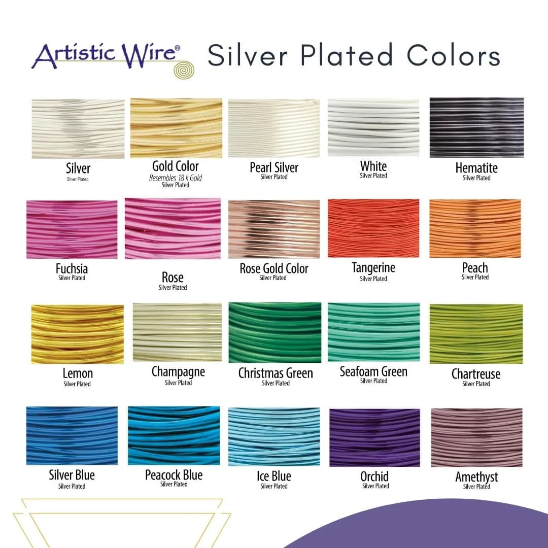 Artistic Wire Silver Plated Copper Craft Wire 20 Gauge Gold Color 25 ft (7.62 m) | Dead Soft, Tarnish Resistant - view 4