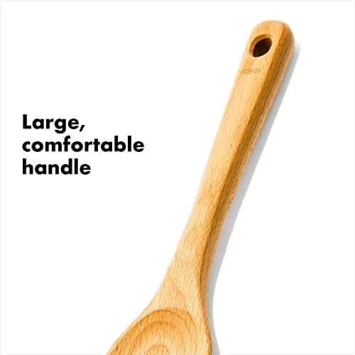 OXO Good Grips 3-Piece Wooden Spoon Set | Solid Beechwood, Safe for Non-Stick Cookware, Hand Wash Only thumbnail 5